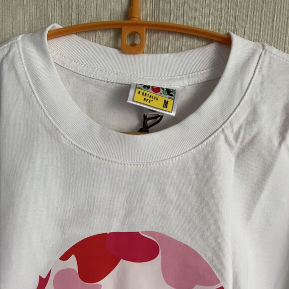 BAPE ABC Camo By Bathing Ape Tee White/Pink - Picture 2 of 7